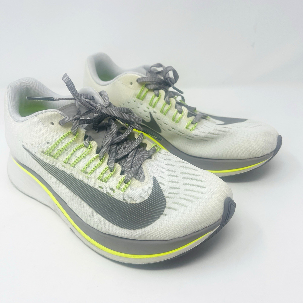 Nike Womens Zoom Fly 897821-101 White/Gun Smoke/ Grey Running Shoes Size 8